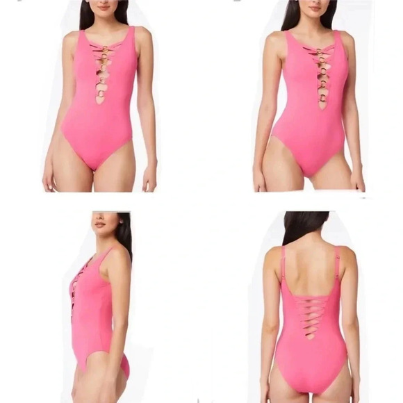 BLEU BY ROD BEATTIE RING ME UP LACE DOWN ONE SIZE 8 - Picture 1 of 11